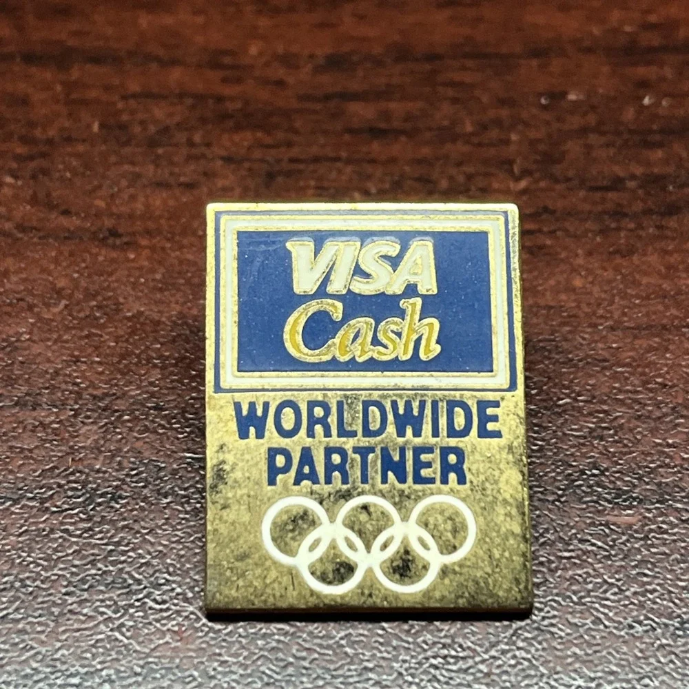 1996 Atlanta Olympics Visa‎ Cash Credit Card Worldwide Partner Lapel Hat Pin